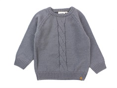 Lil Atelier knit monument melange merino wool